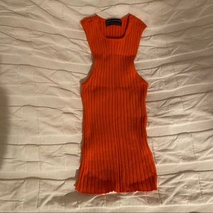 Urban outfitters bright orange stretchy tank top